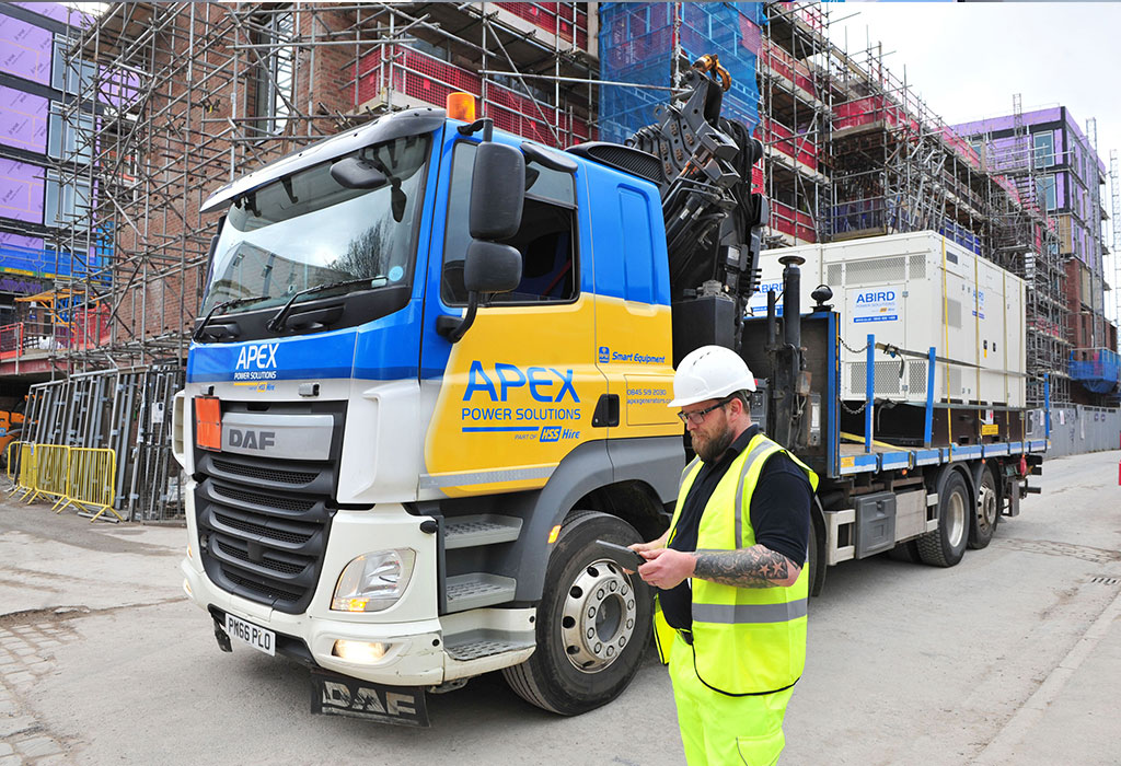 ABird Power Solutions employee using a BigChange mobile device