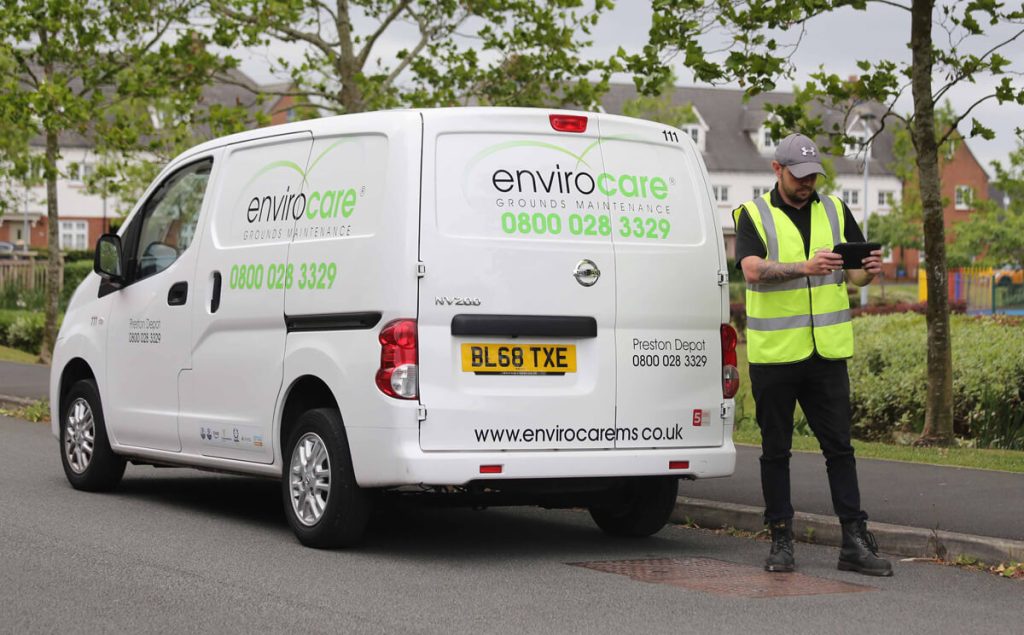 Envirocare engineer and van